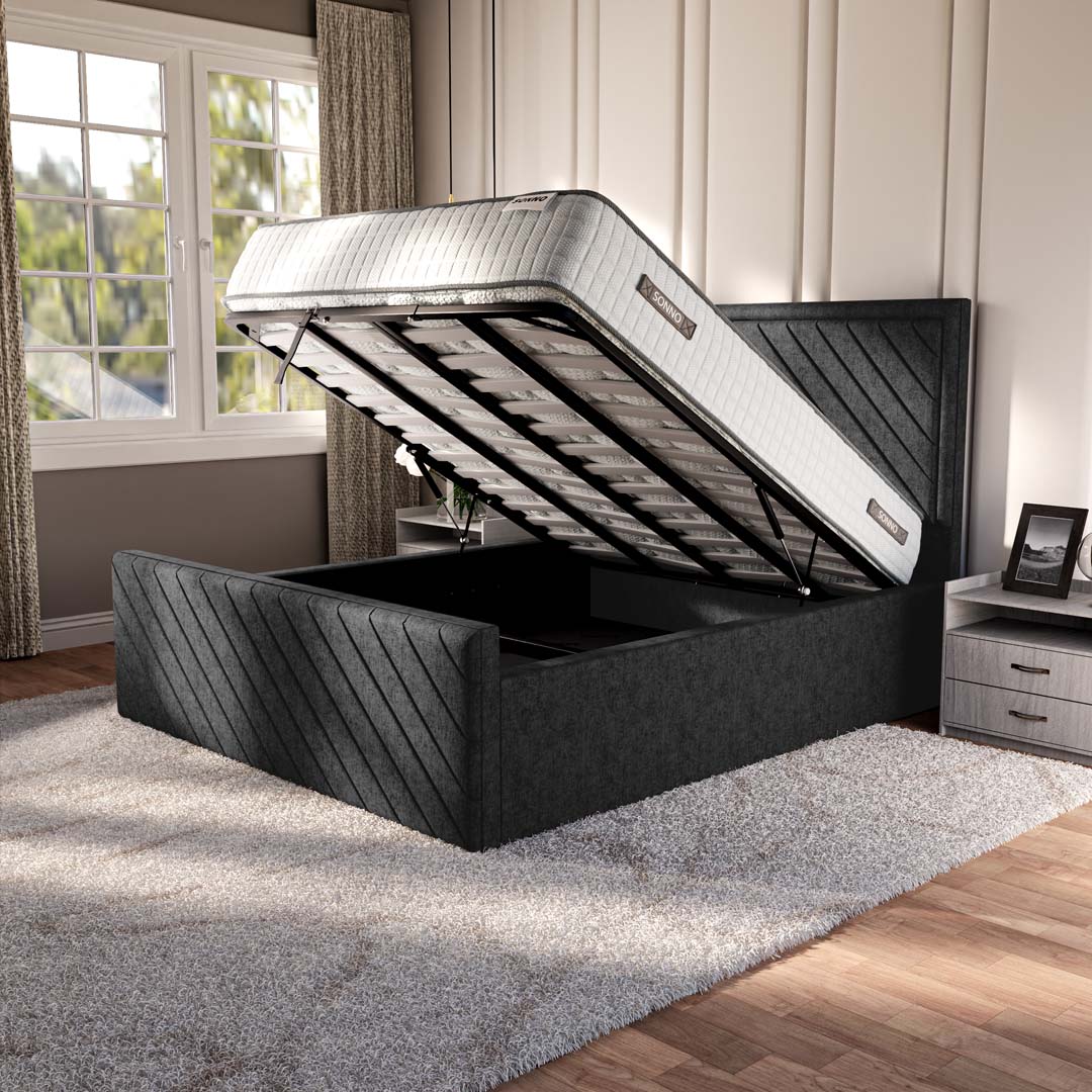 Oxford Upholstered Ottoman Bed