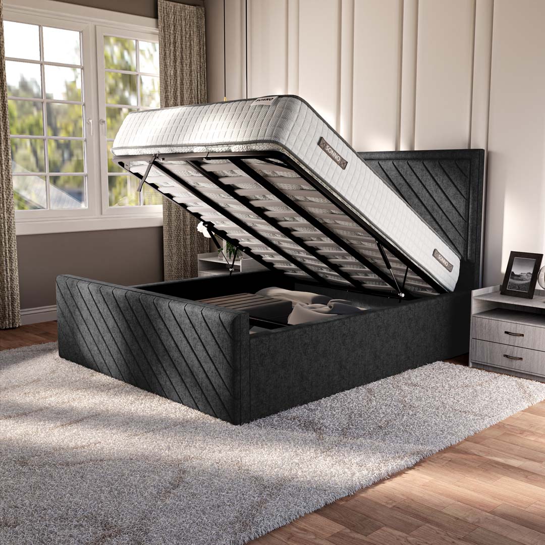 Oxford Upholstered Ottoman Bed