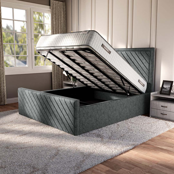 Oxford Upholstered Ottoman Bed