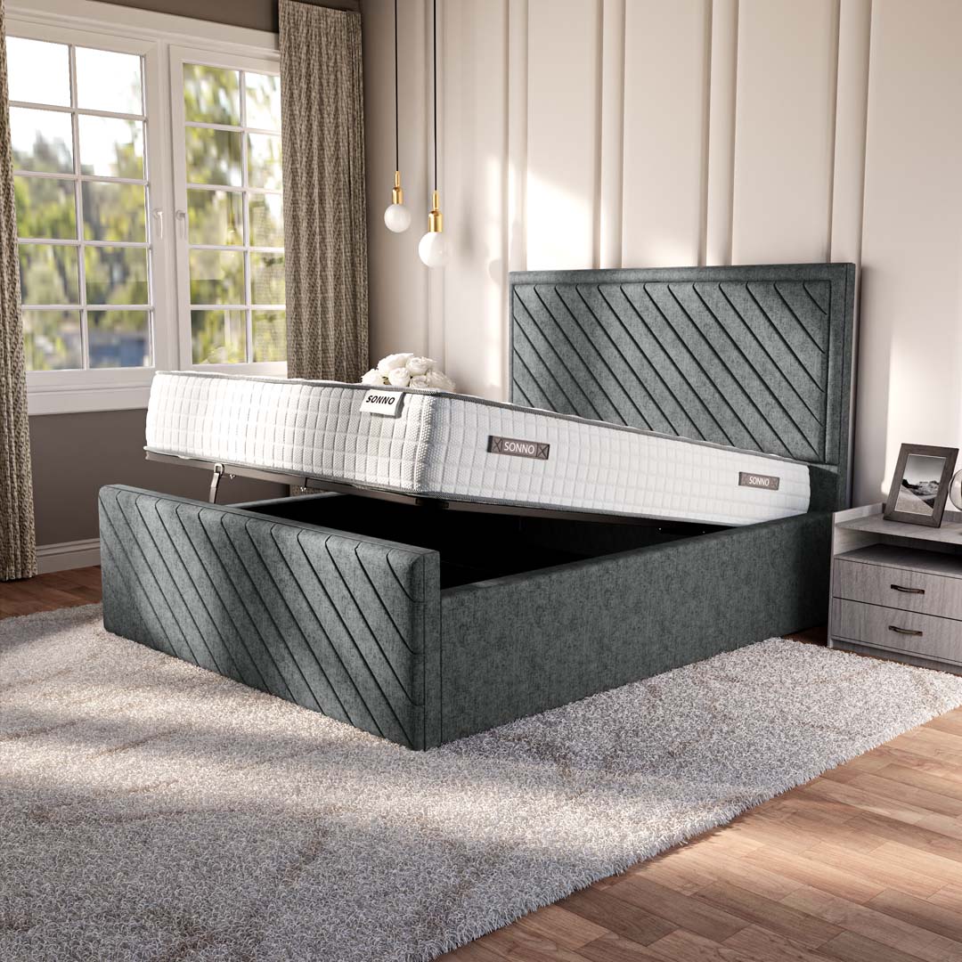 Oxford Upholstered Ottoman Bed