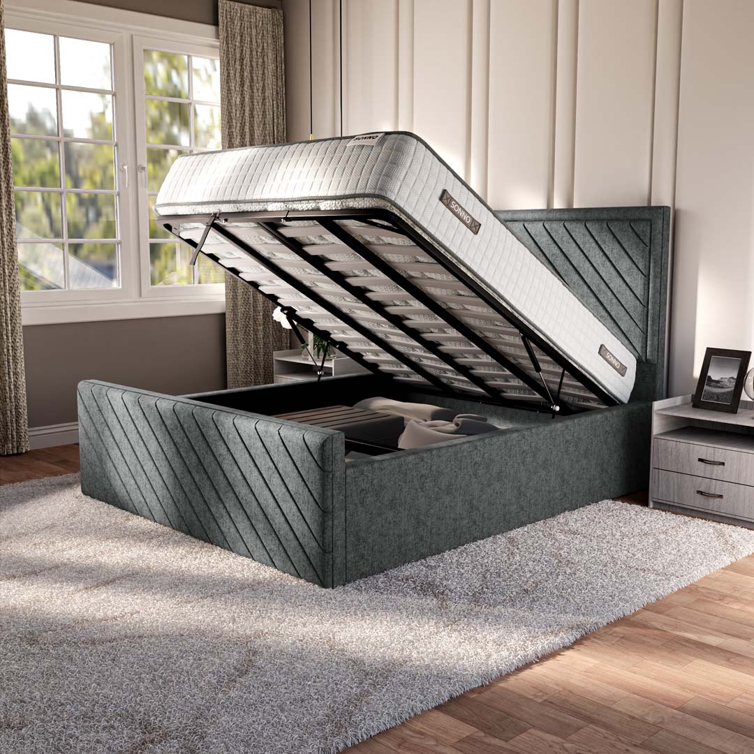 Oxford Upholstered Ottoman Bed