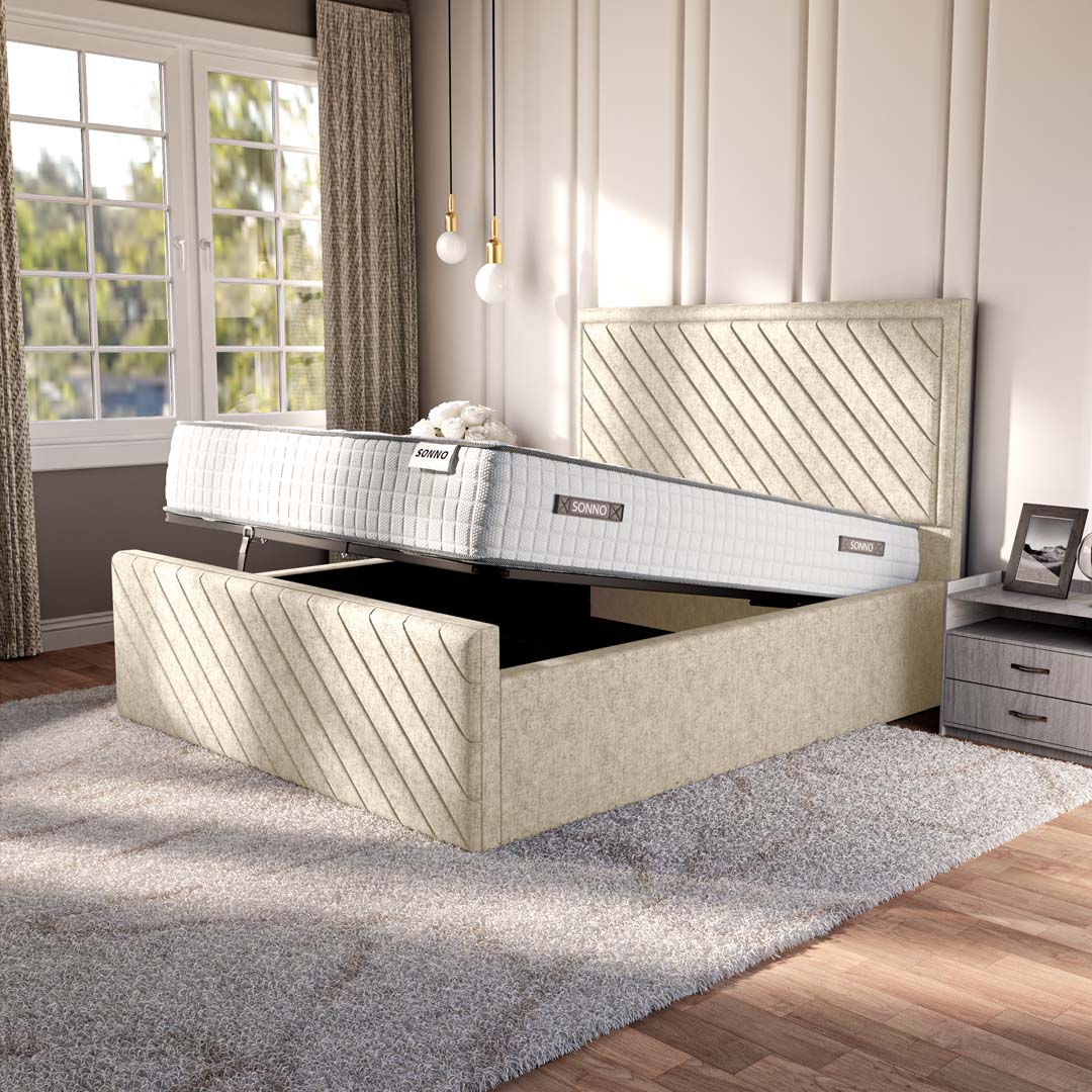 Oxford Upholstered Ottoman Bed