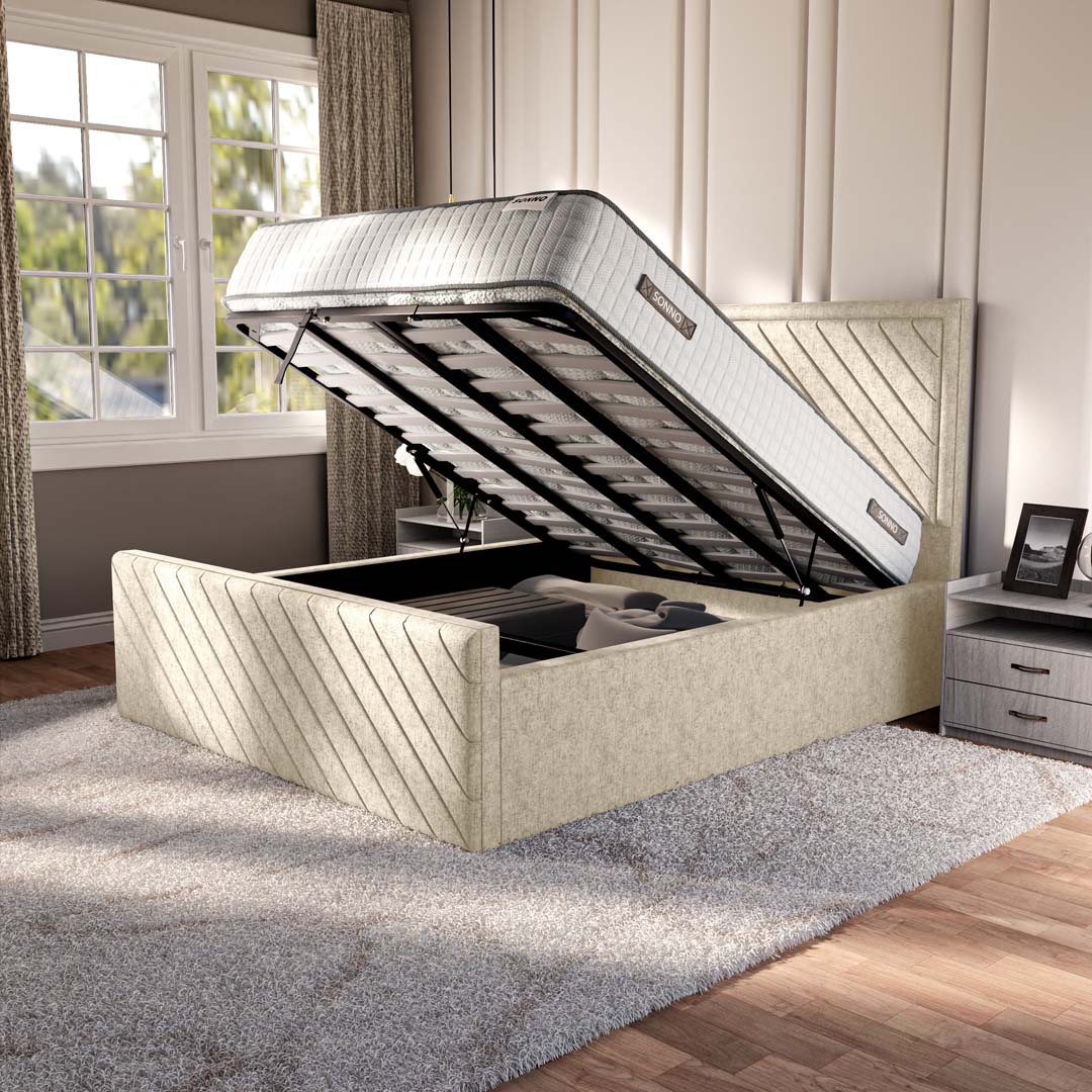 Oxford Upholstered Ottoman Bed