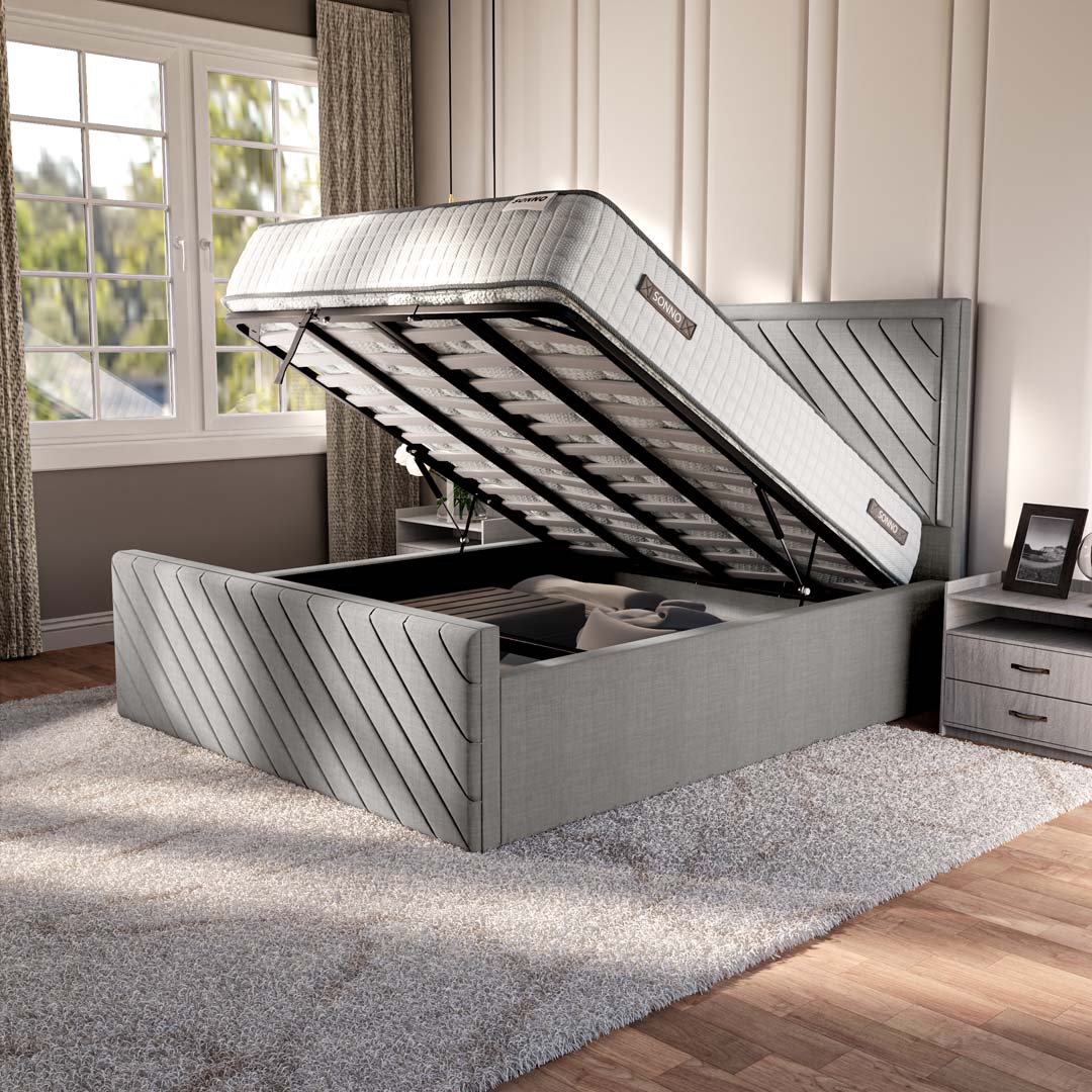 Oxford Upholstered Ottoman Bed
