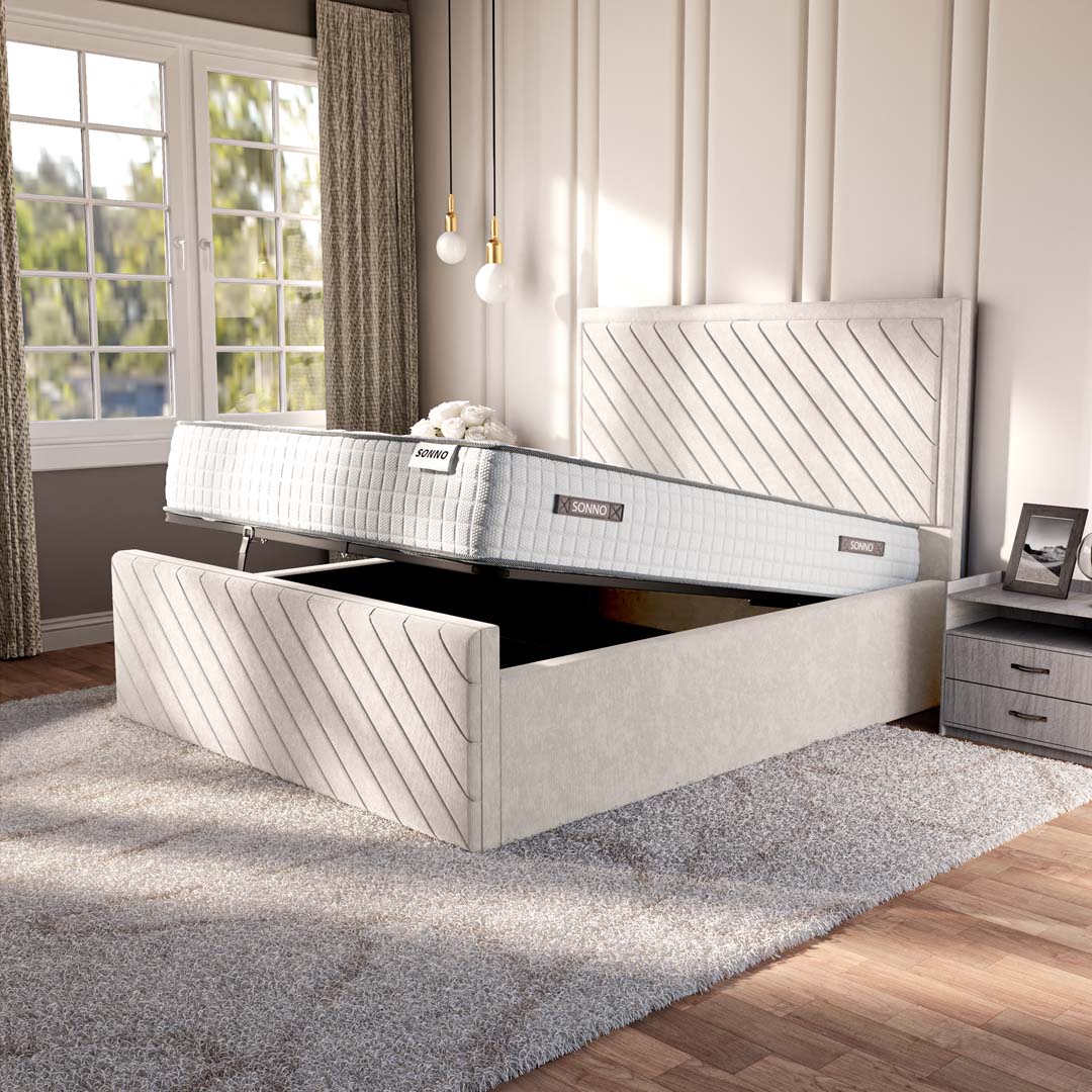Oxford Upholstered Ottoman Bed