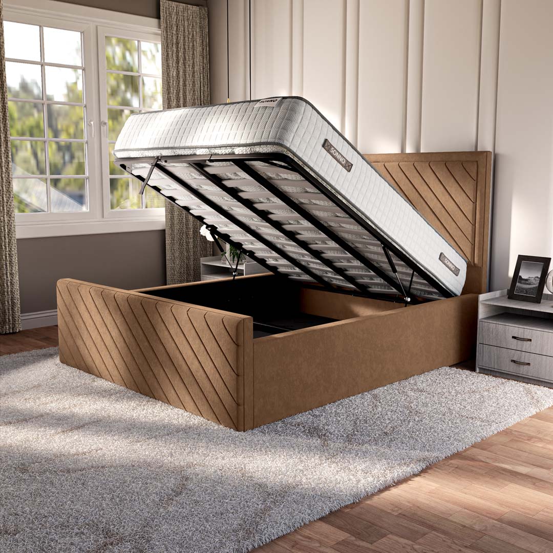 Oxford Upholstered Ottoman Bed