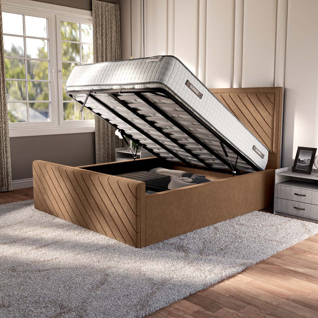 Oxford Upholstered Ottoman Bed