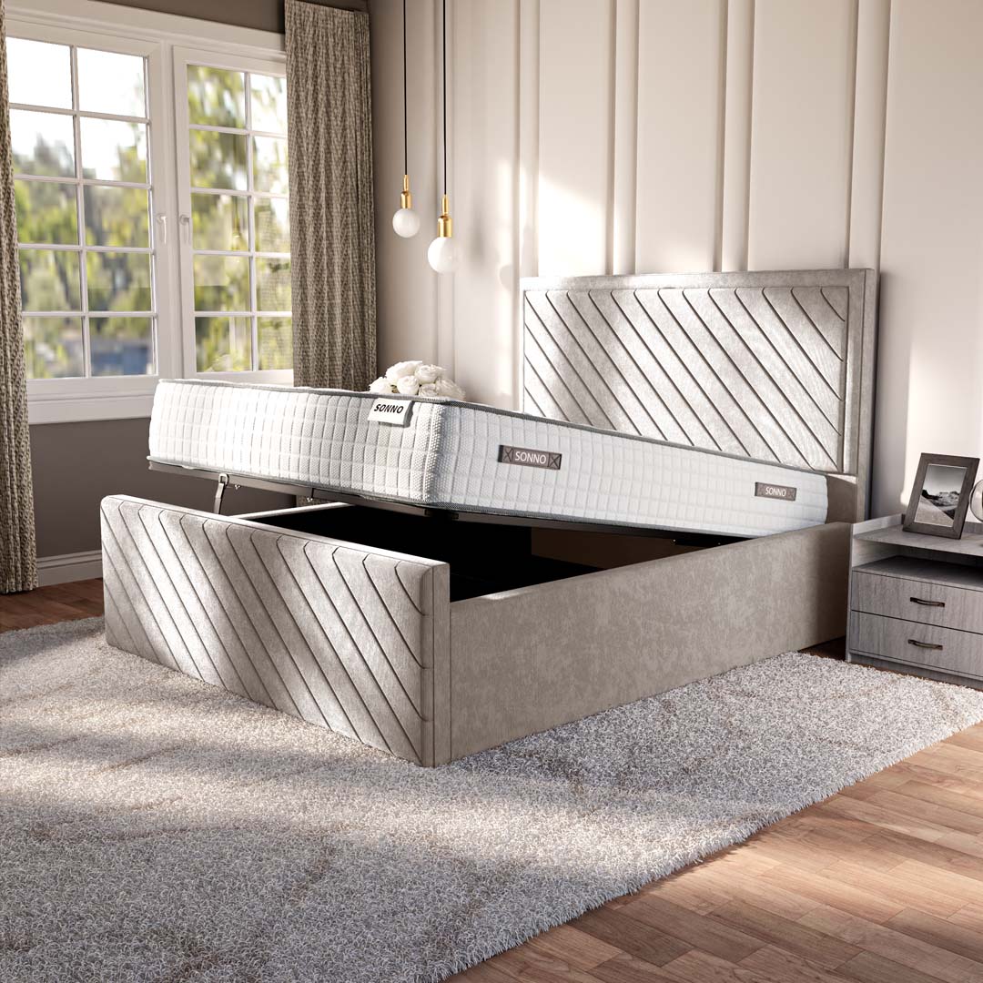 Oxford Upholstered Ottoman Bed