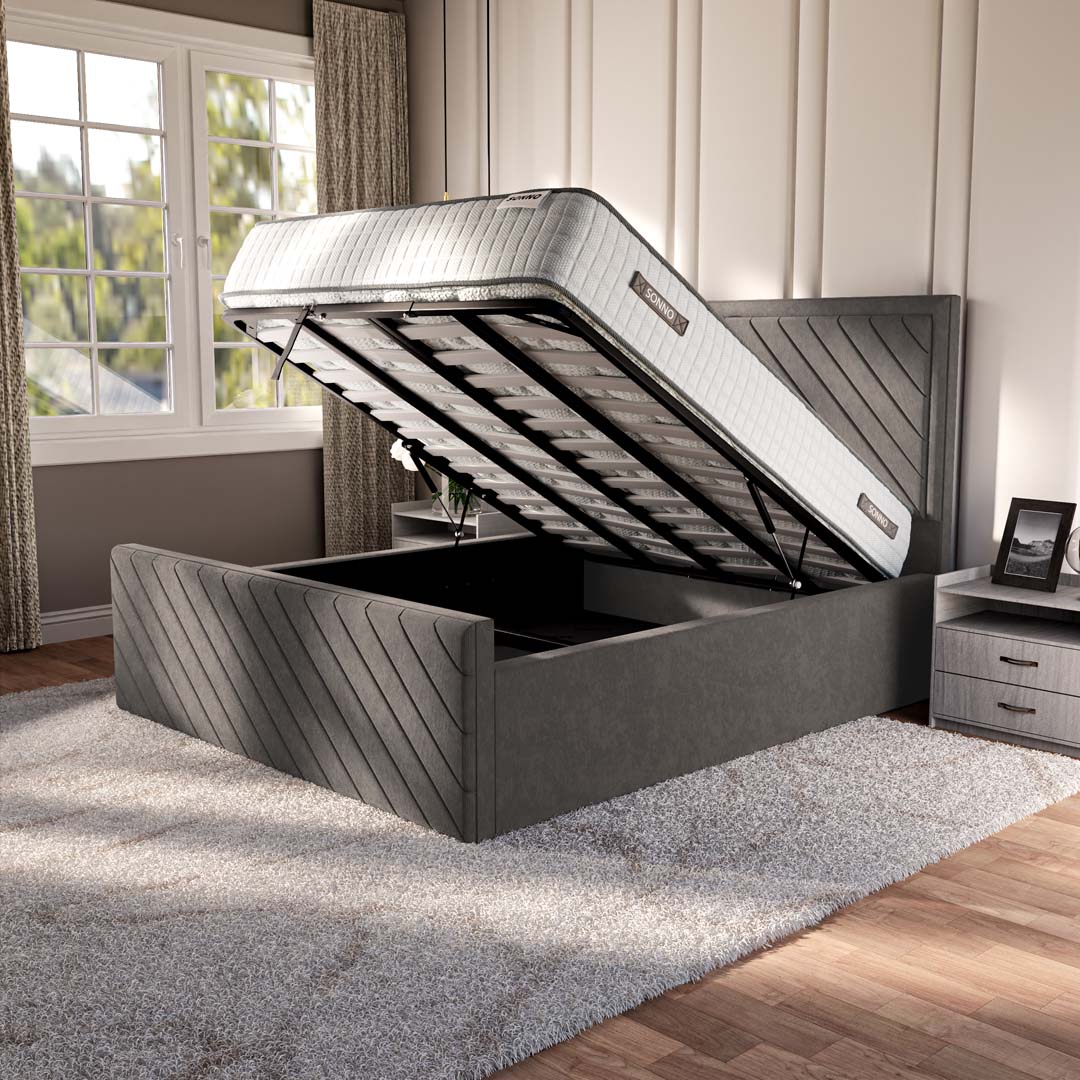 Oxford Upholstered Ottoman Bed
