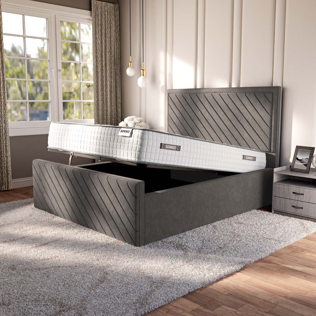 Oxford Upholstered Ottoman Bed