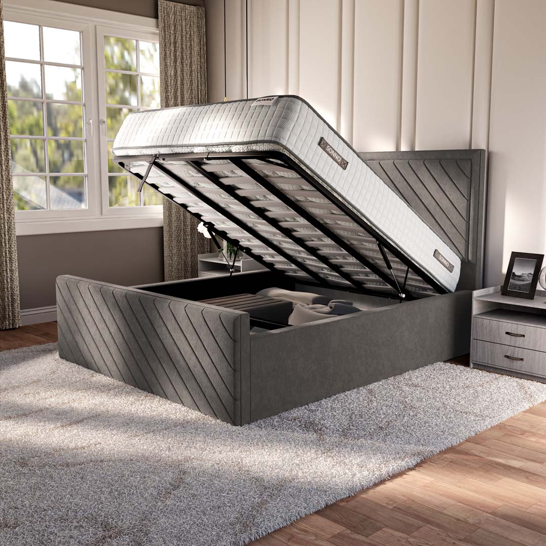 Oxford Upholstered Ottoman Bed