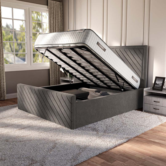 Oxford Upholstered Ottoman Bed