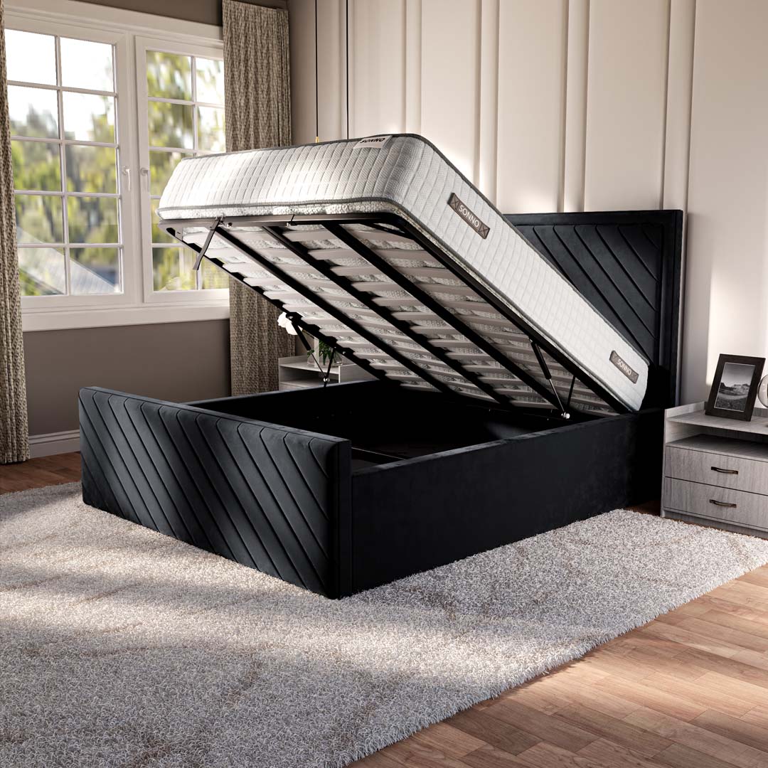 Oxford Upholstered Ottoman Bed