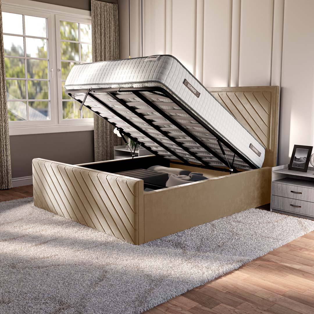 Oxford Upholstered Ottoman Bed