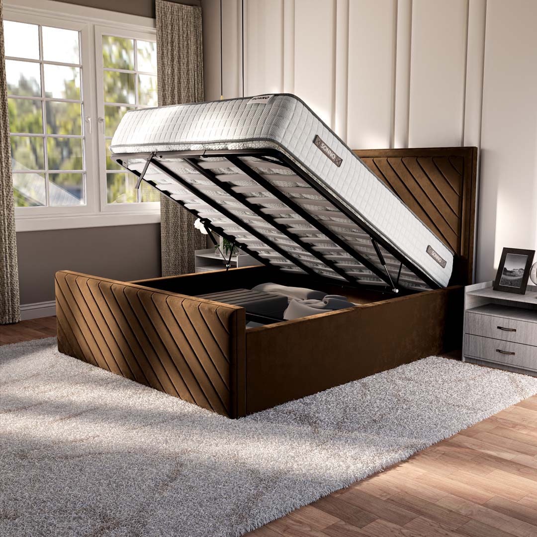 Oxford Upholstered Ottoman Bed