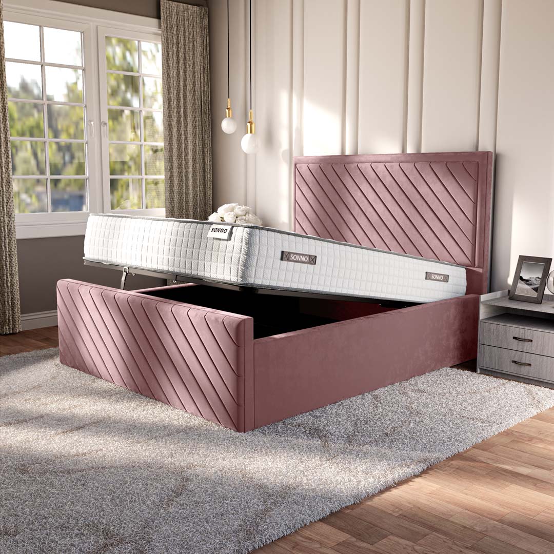 Oxford Upholstered Ottoman Bed