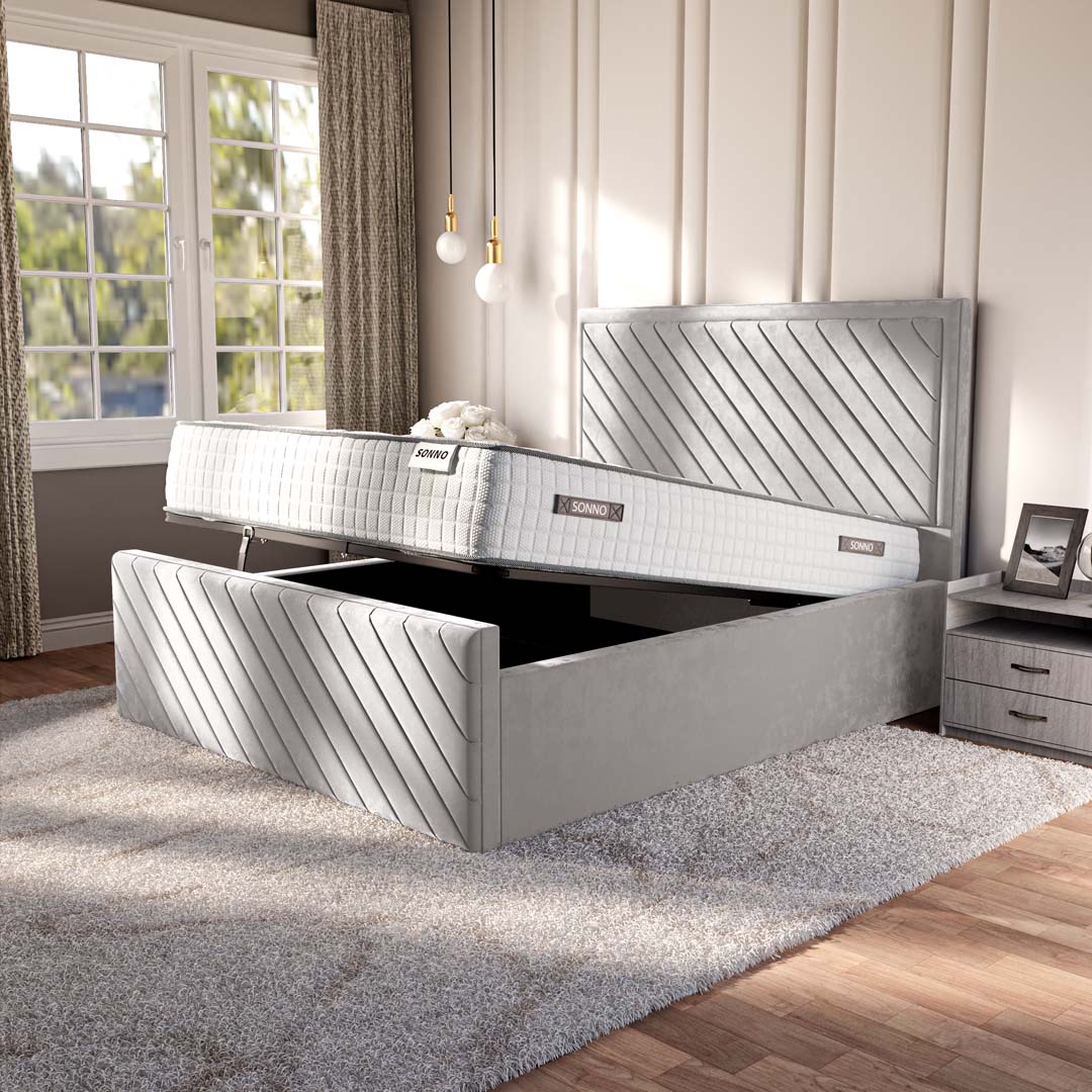 Oxford Upholstered Ottoman Bed