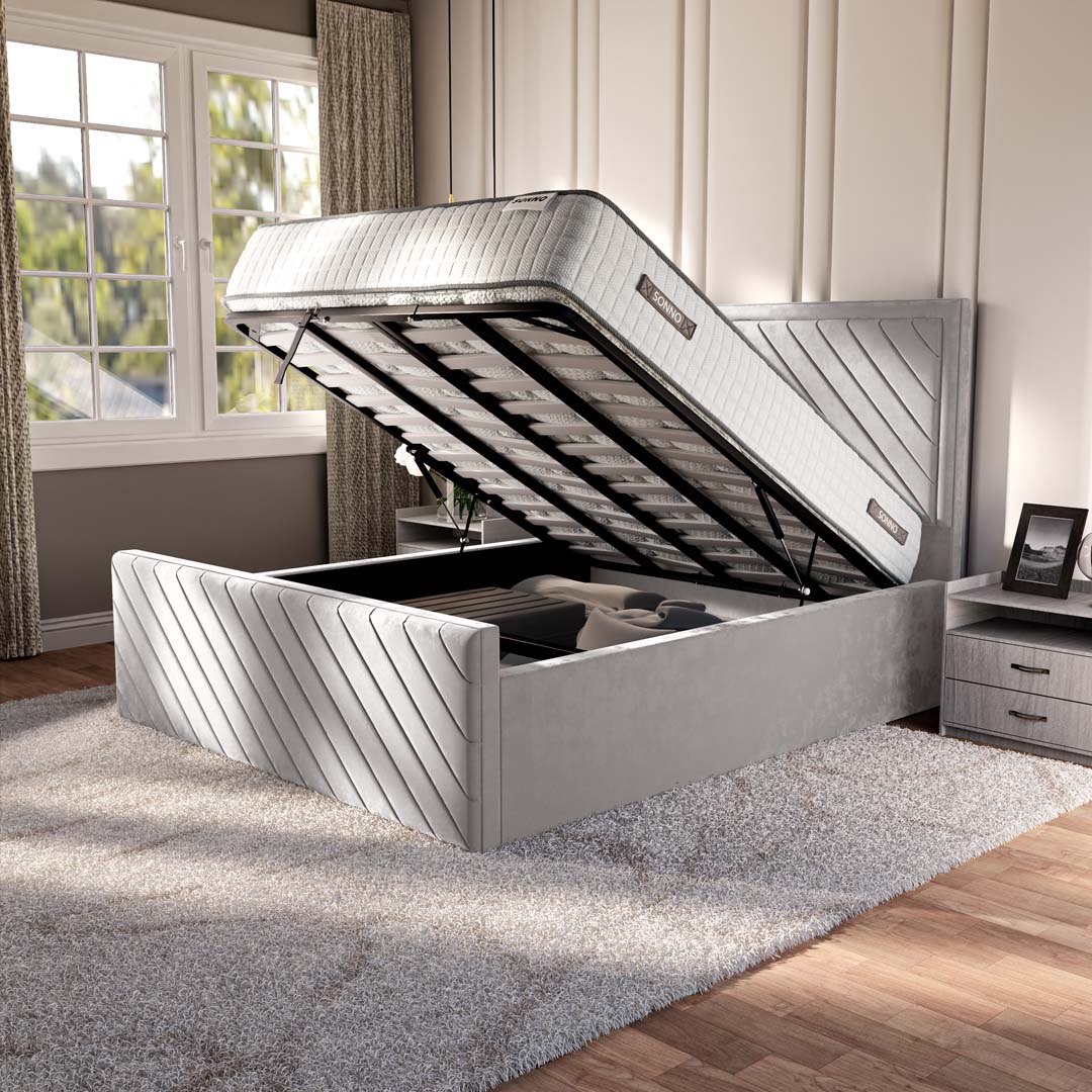 Oxford Upholstered Ottoman Bed