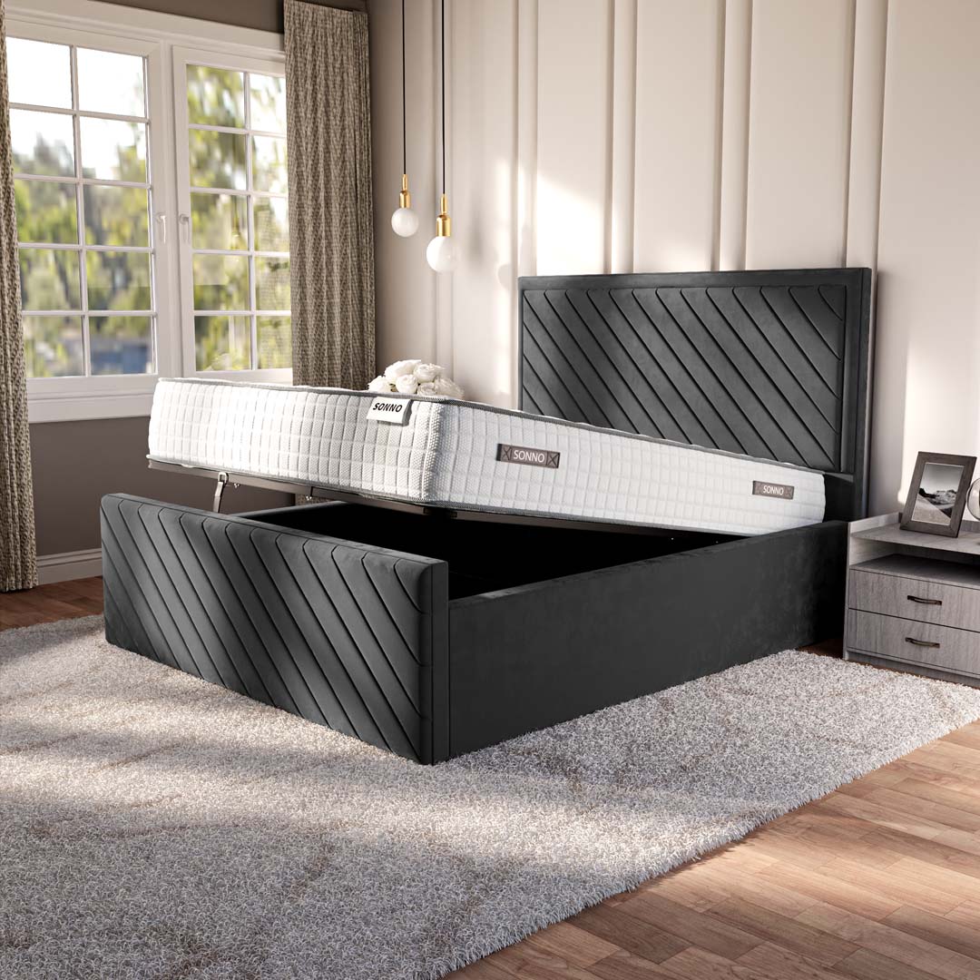 Oxford Upholstered Ottoman Bed