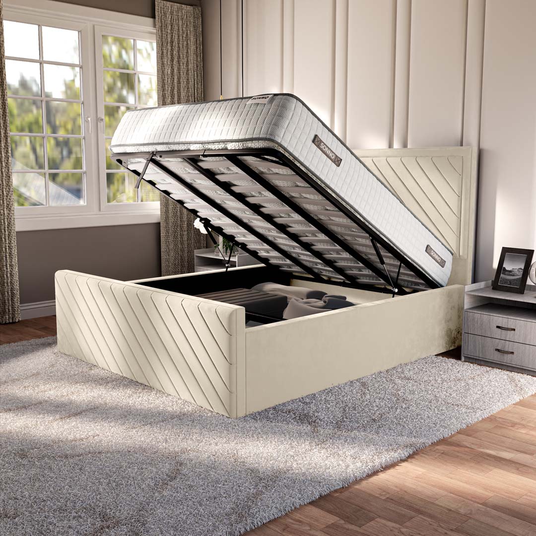 Oxford Upholstered Ottoman Bed