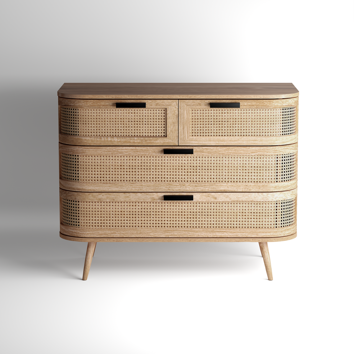 Portobello 2+2 Drawer Chest - Natural
