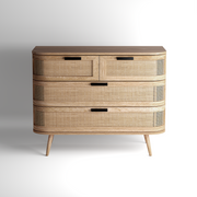 Portobello 2+2 Drawer Chest - Natural