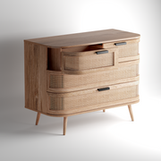 Portobello 2+2 Drawer Chest - Natural