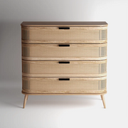 Portobello 4 Drawers Chest - Natural