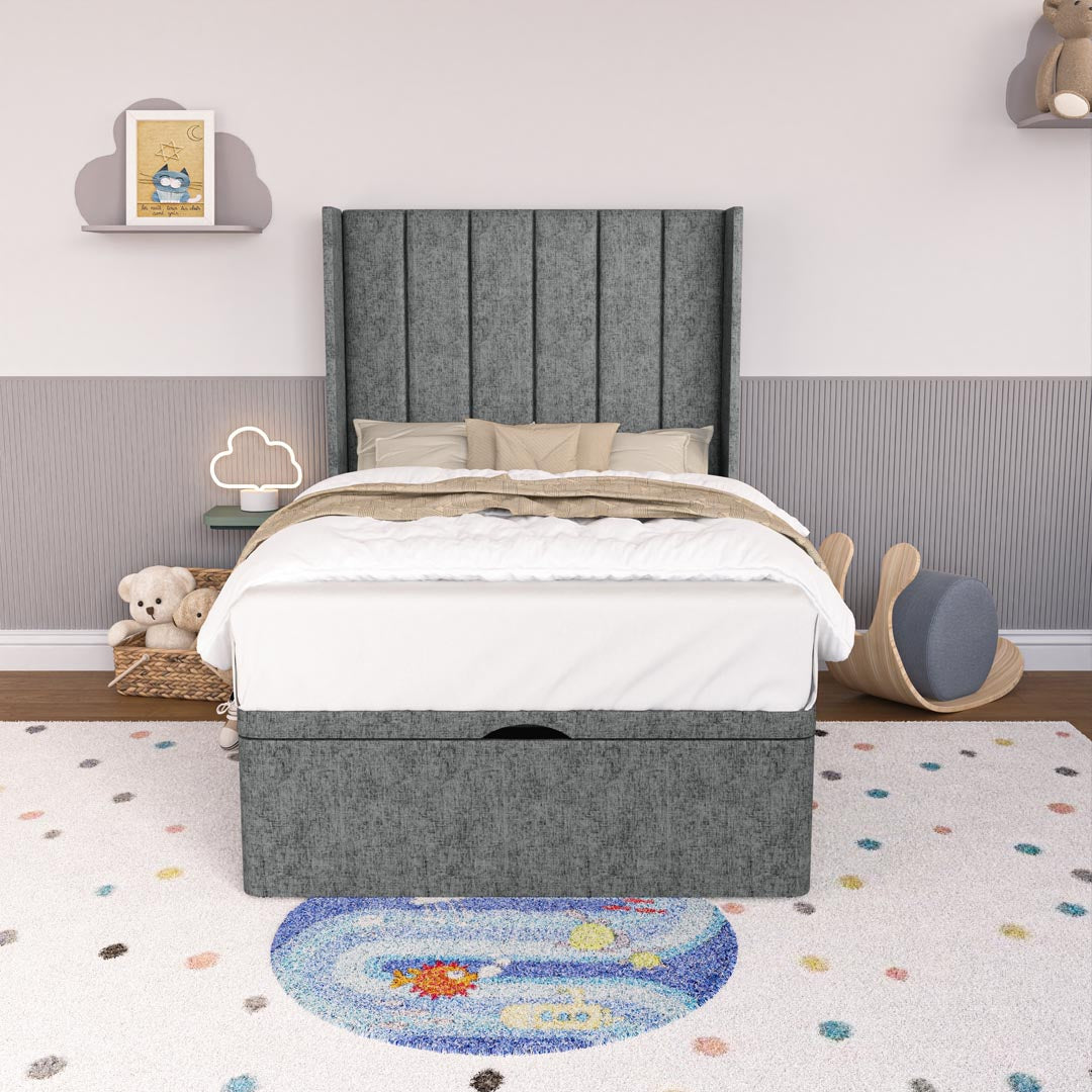 Prague Kids Wingback Ottoman Divan Bed