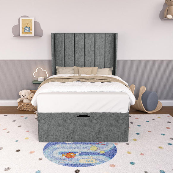 Prague Kids Wingback Ottoman Divan Bed