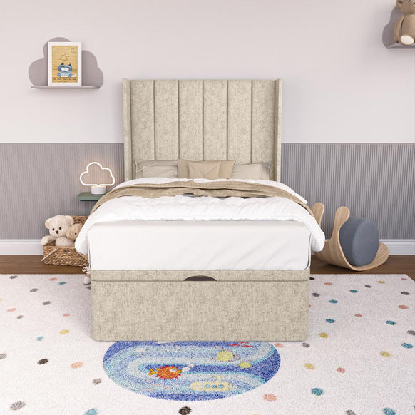 Prague Kids Wingback Ottoman Divan Bed