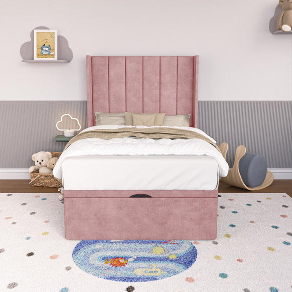 Prague Kids Wingback Ottoman Divan Bed