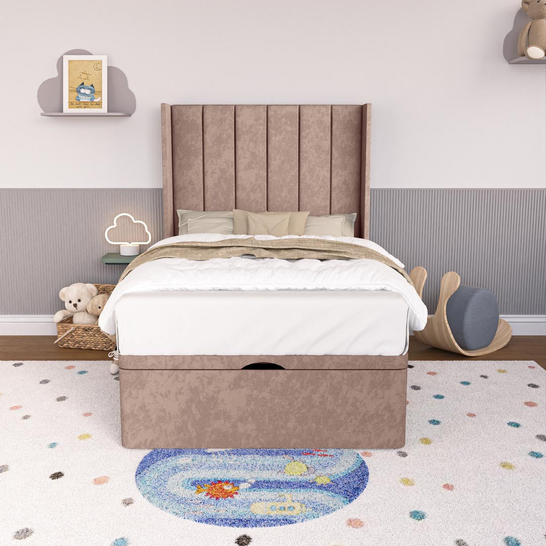 Prague Kids Wingback Ottoman Divan Bed