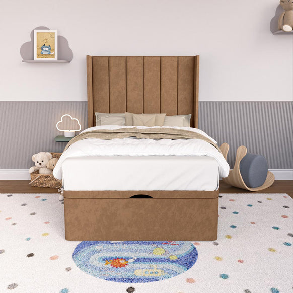 Prague Kids Wingback Ottoman Divan Bed