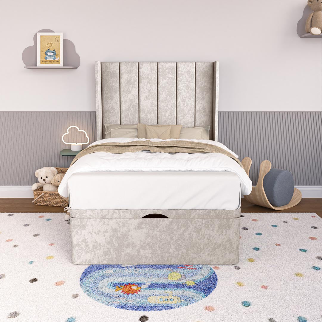 Prague Kids Wingback Ottoman Divan Bed