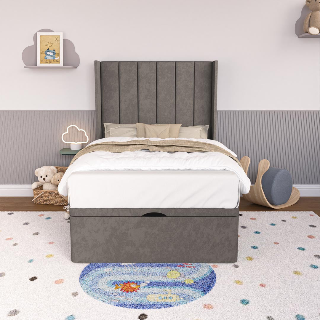 Prague Kids Wingback Ottoman Divan Bed