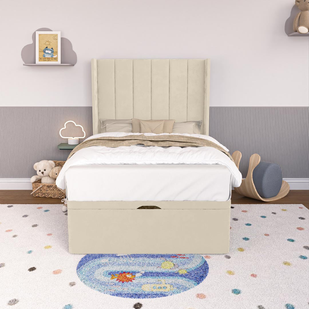 Prague Kids Wingback Ottoman Divan Bed