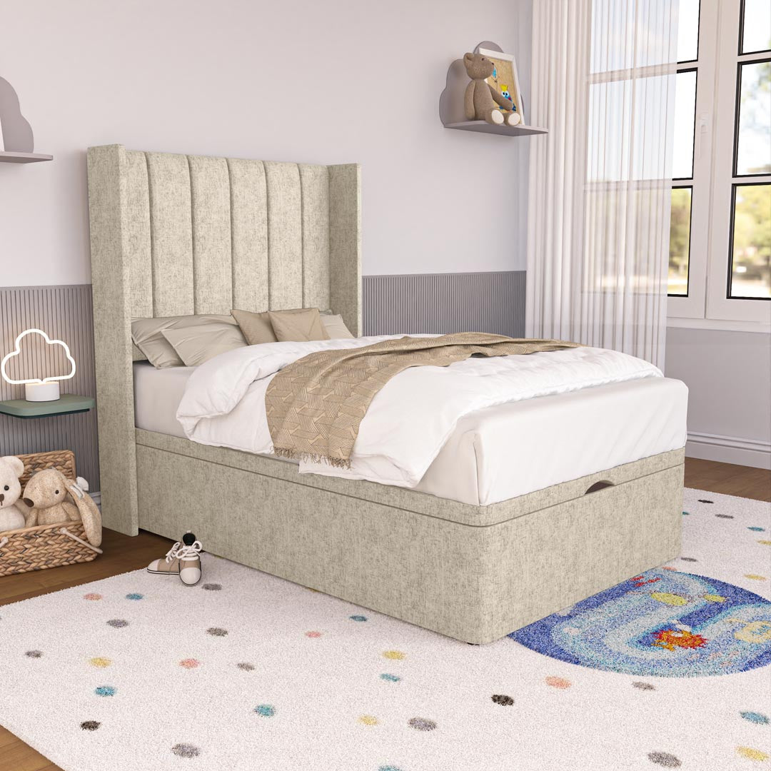 Prague Kids Wingback Ottoman Divan Bed