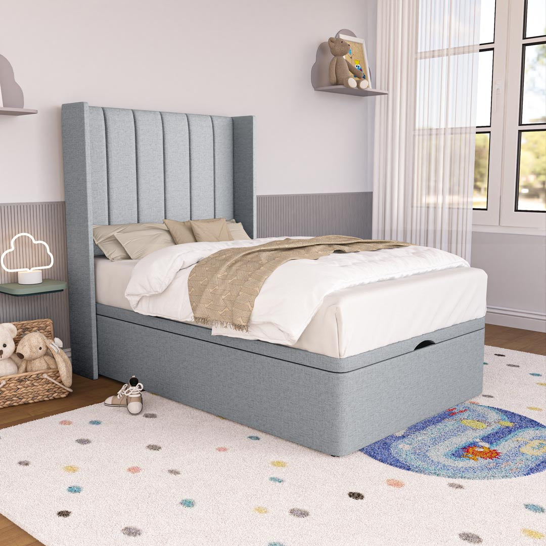 Prague Kids Wingback Ottoman Divan Bed