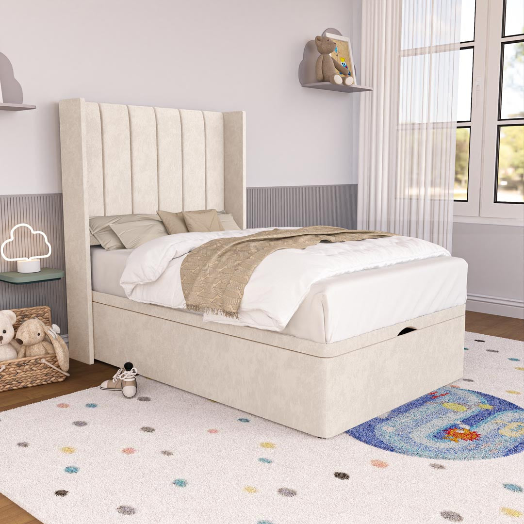 Prague Kids Wingback Ottoman Divan Bed