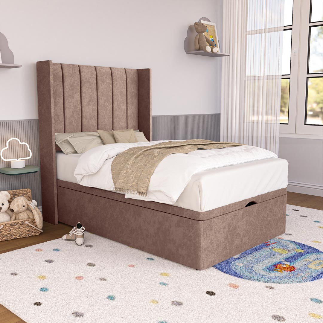 Prague Kids Wingback Ottoman Divan Bed