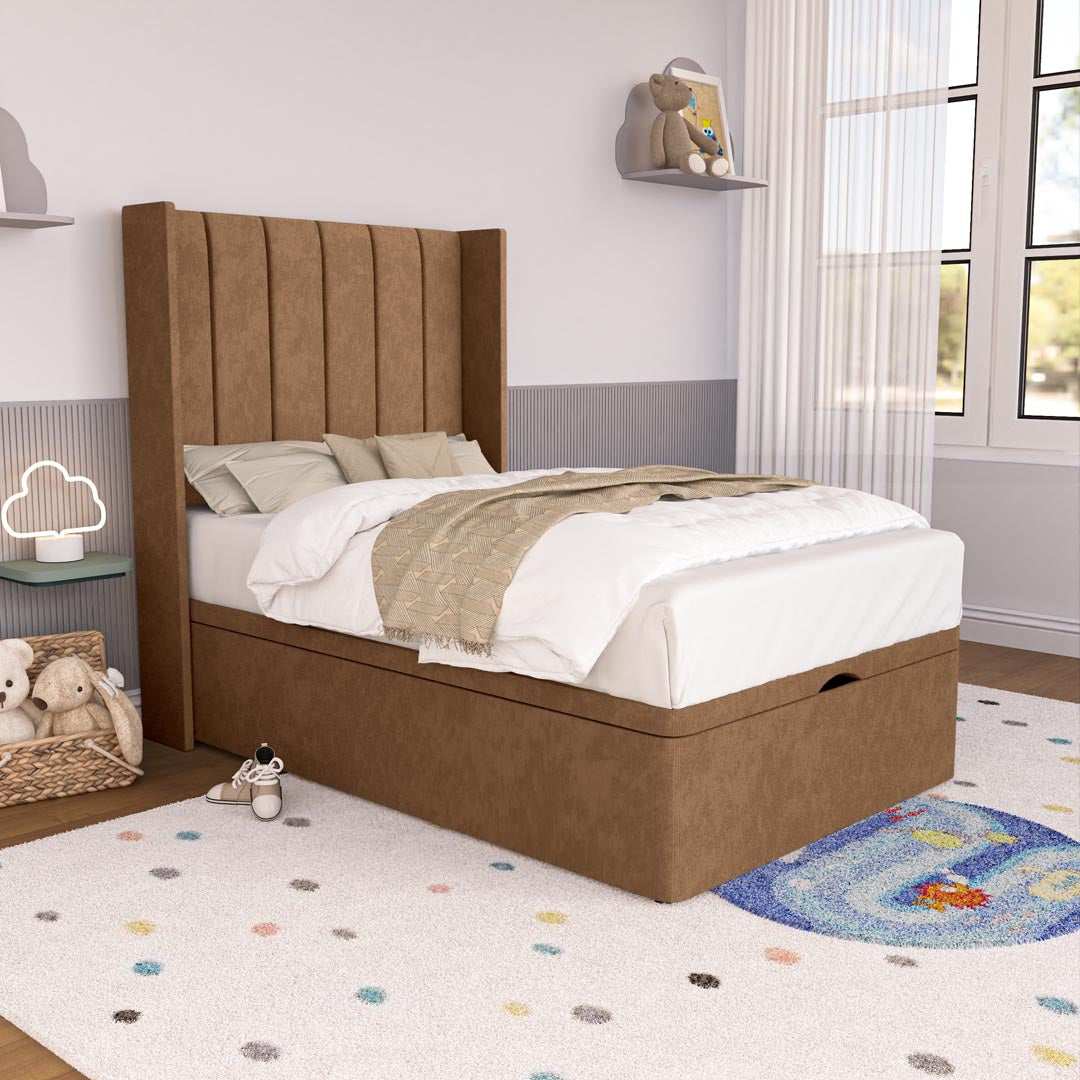 Prague Kids Wingback Ottoman Divan Bed