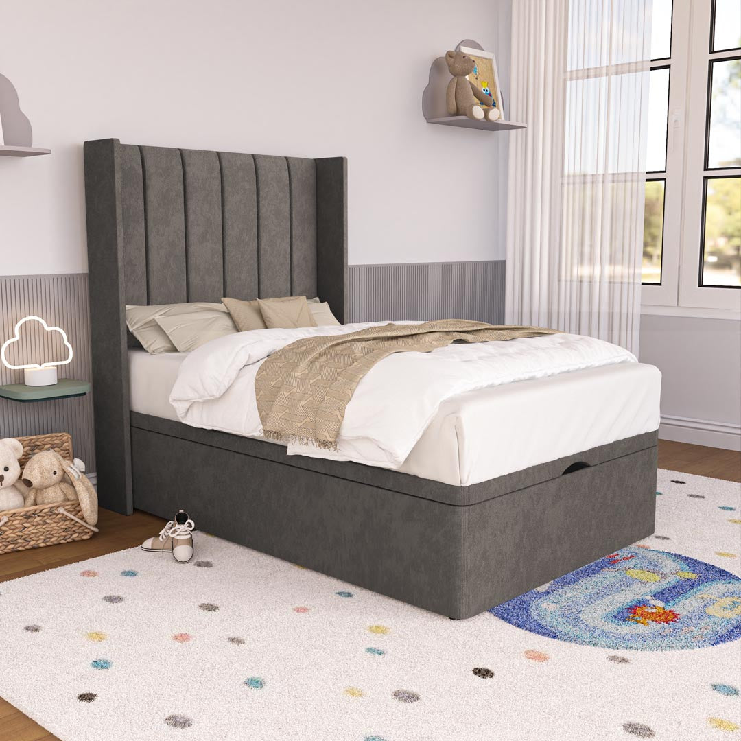 Prague Kids Wingback Ottoman Divan Bed