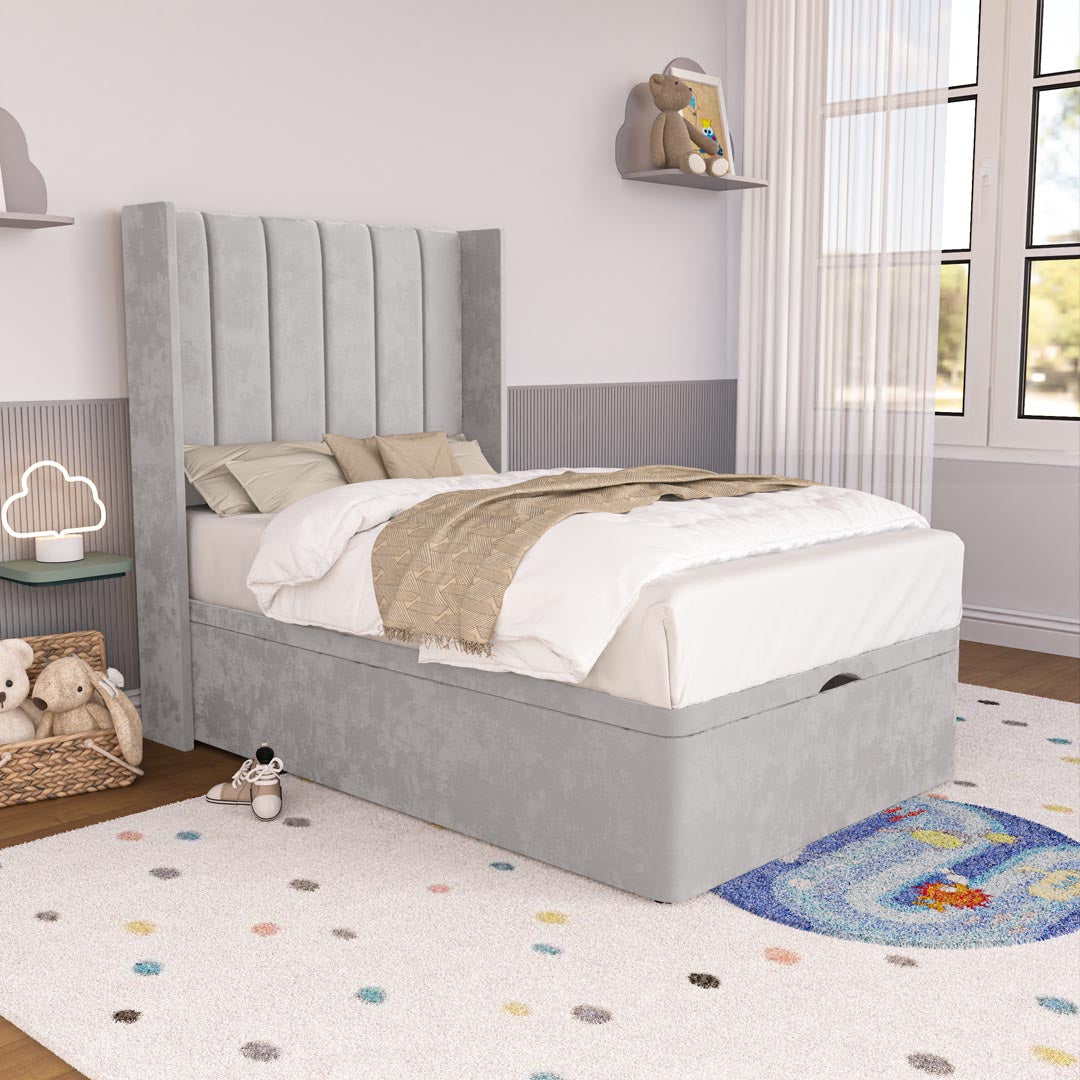 Prague Kids Wingback Ottoman Divan Bed