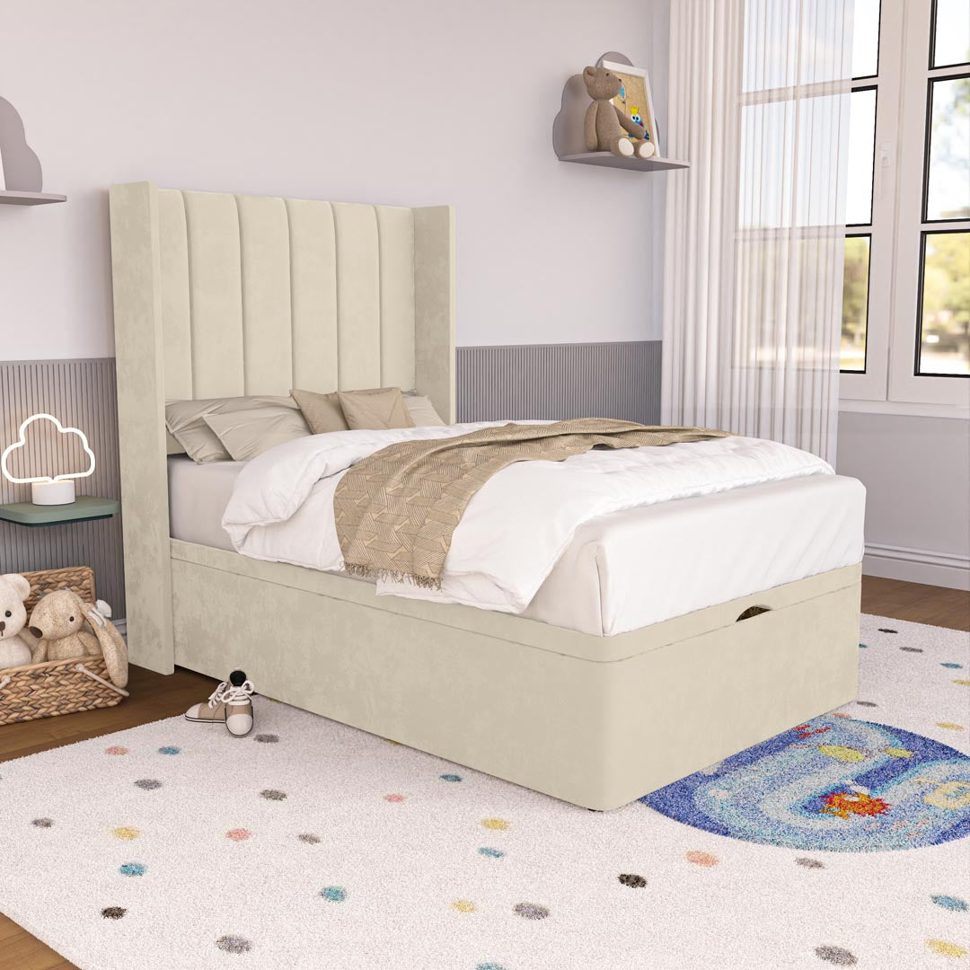 Prague Kids Wingback Ottoman Divan Bed