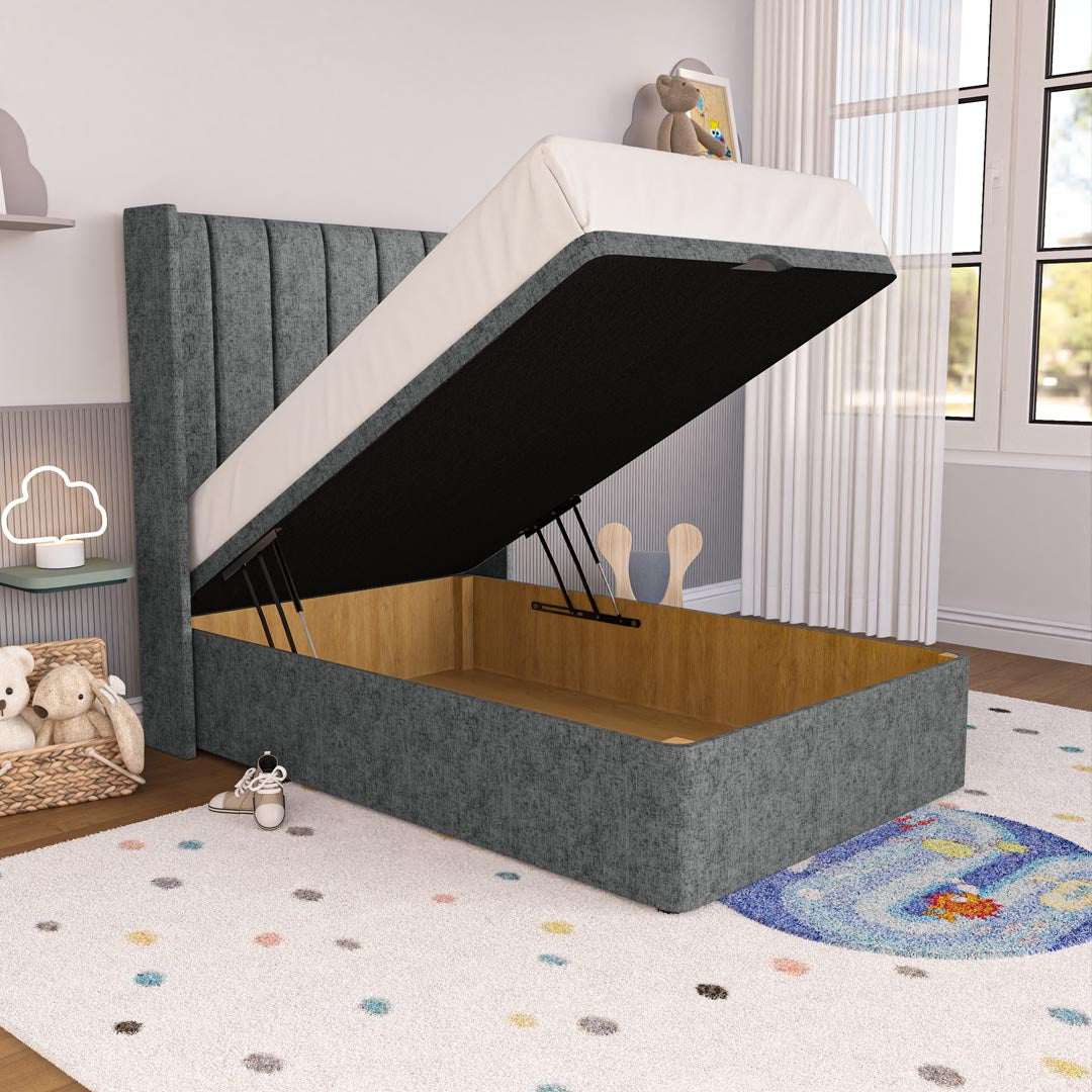 Prague Kids Wingback Ottoman Divan Bed