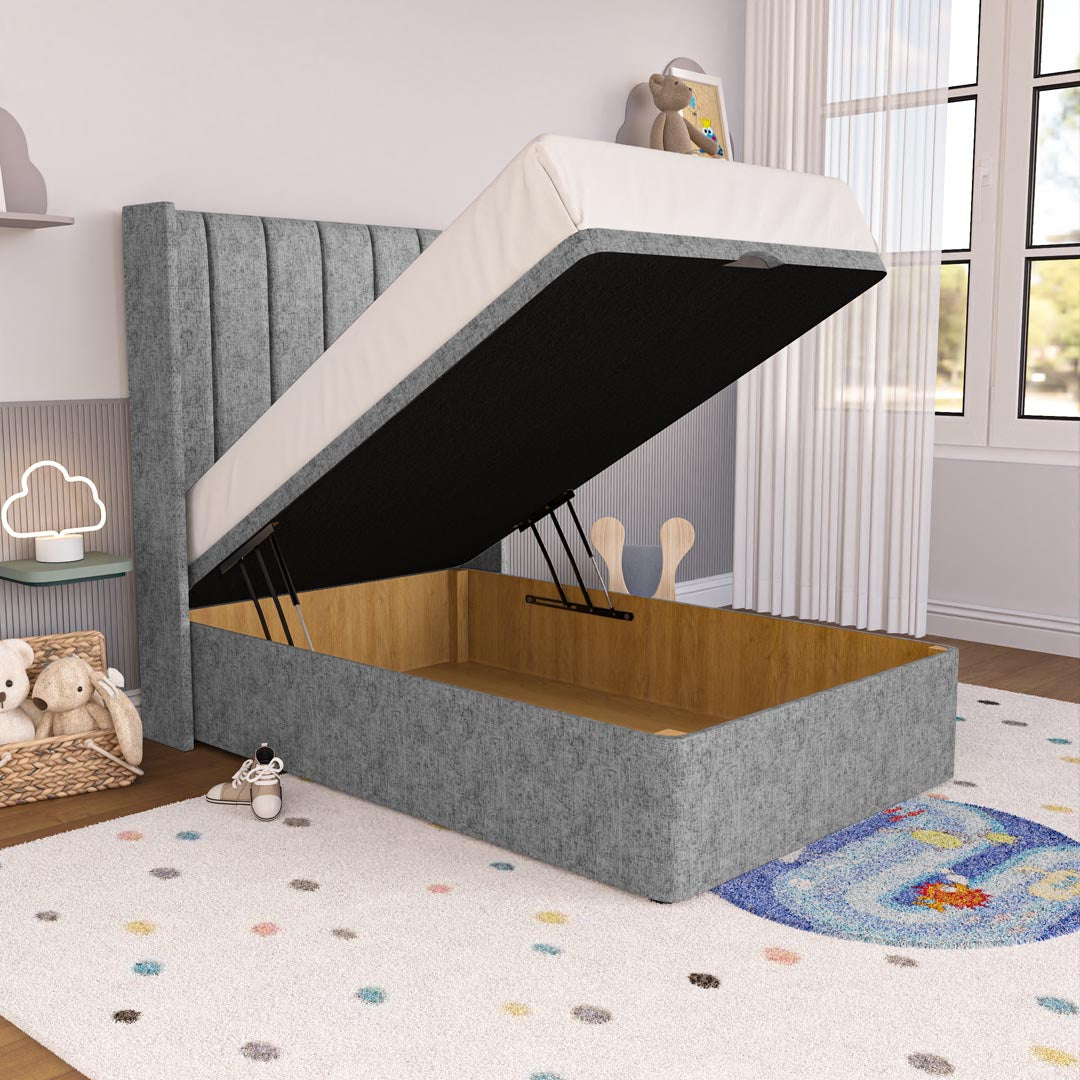 Prague Kids Wingback Ottoman Divan Bed
