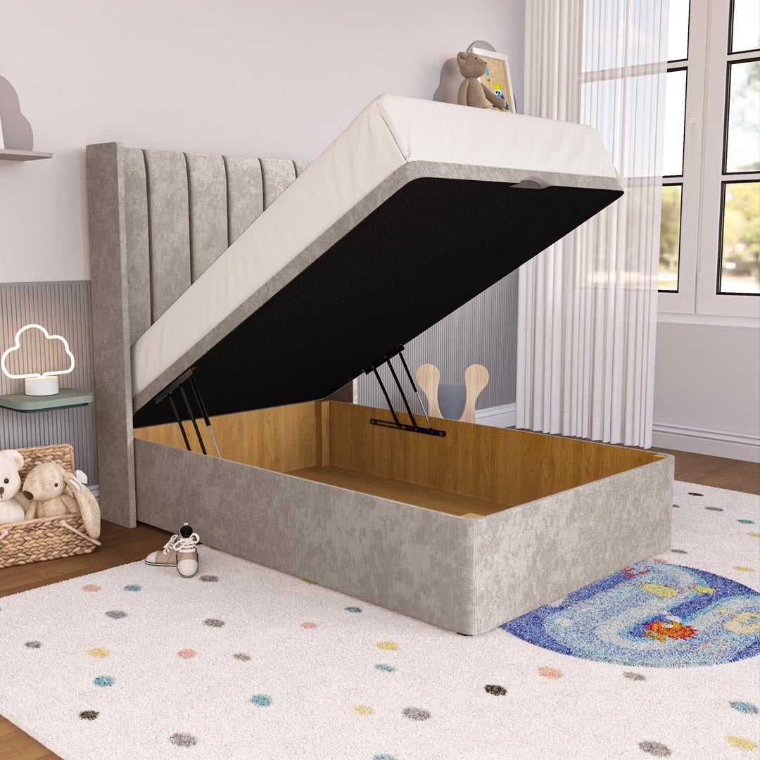 Prague Kids Wingback Ottoman Divan Bed