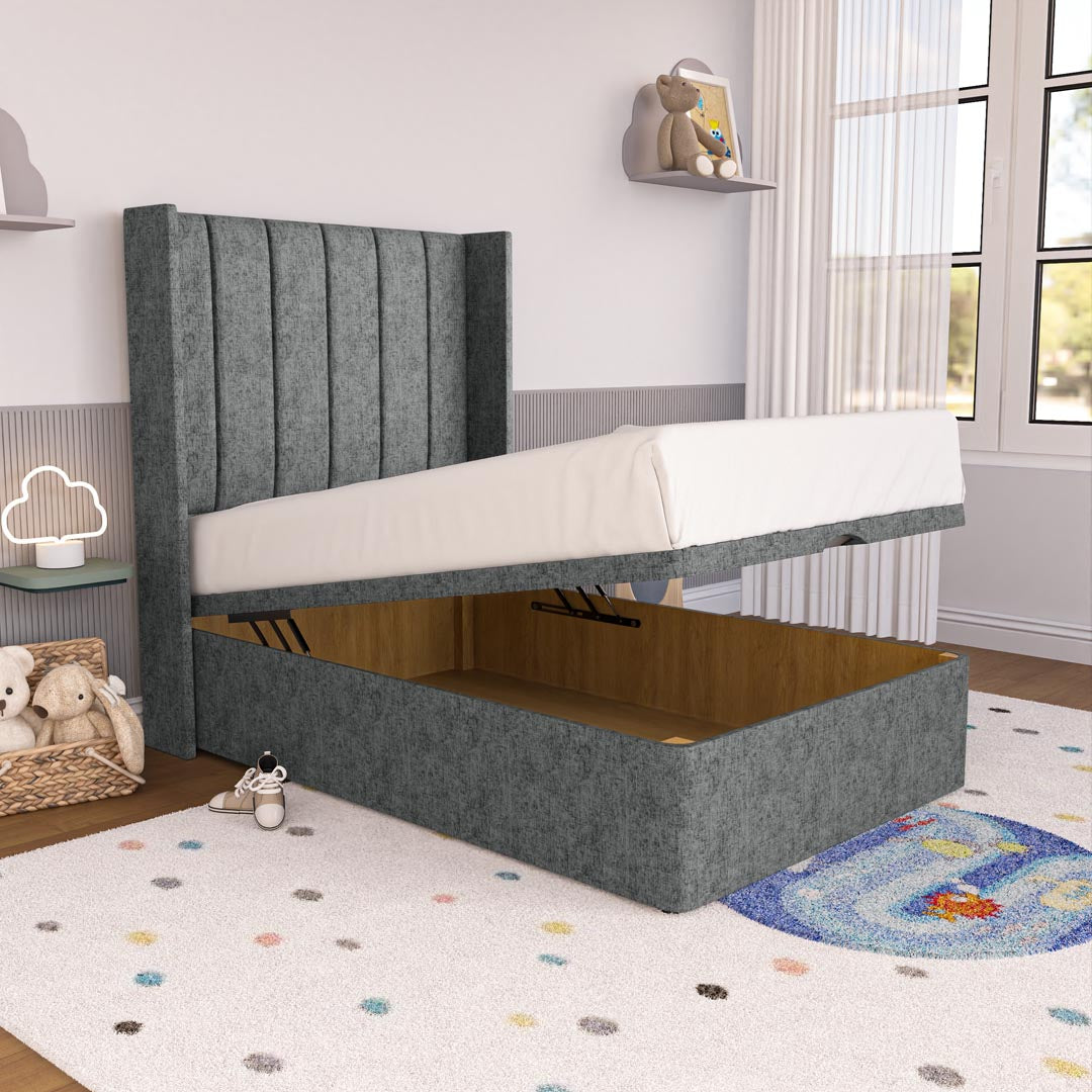 Prague Kids Wingback Ottoman Divan Bed