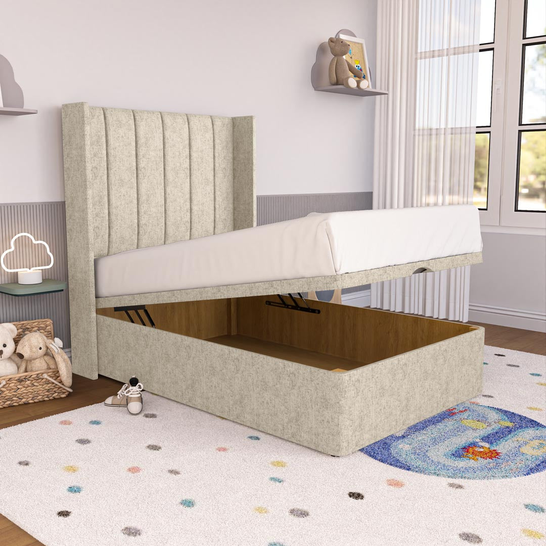 Prague Kids Wingback Ottoman Divan Bed